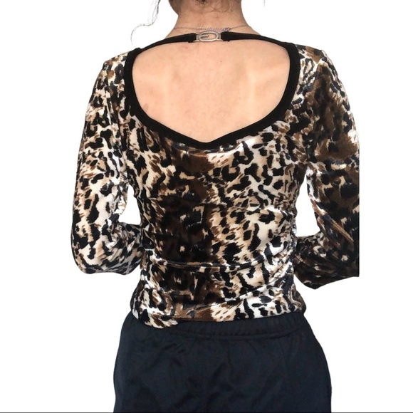 LUCCA U.S.A Vintage Leopard-Print Top - Picture 6 of 10